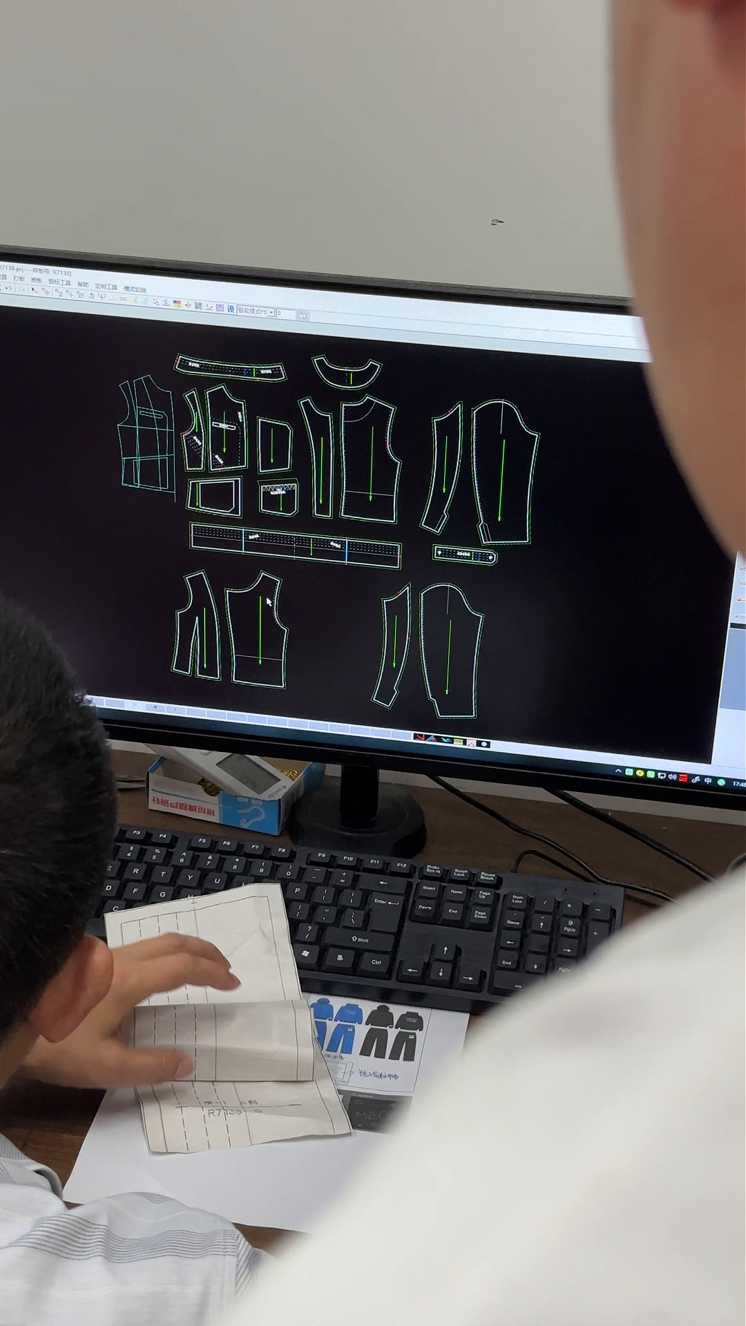 Digital garment pattern development on CAD software
