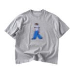 Style 88067 heather grey graphic T-shirt, flat lay front view